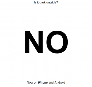 ¿Está oscuro afuera?